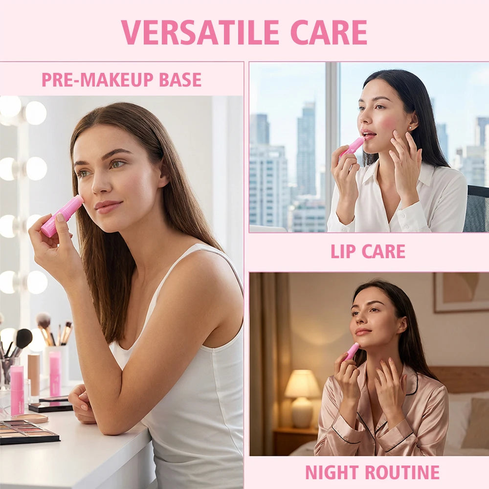 PDRN Pink Collagen Volume Multi Balm Fast Absorbing Smooth & Plump Face Skin Portable Collagen Stick Suitable for All Skin Types