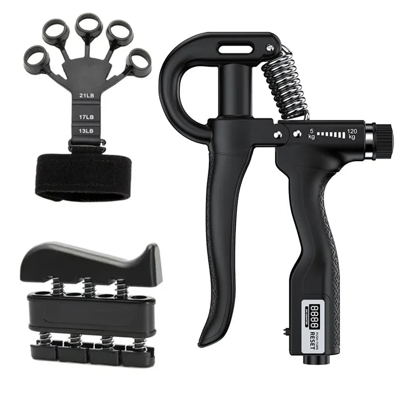 Elite Grip and Forearm Strengthening Tools Bundle (with 5-120 kg Hand Grip)