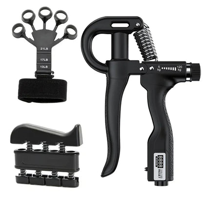 Elite Grip and Forearm Strengthening Tools Bundle (with 5-120 kg Hand Grip)