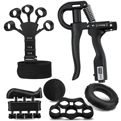Elite Grip and Forearm Strengthening Tools Bundle (with 5-120 kg Hand Grip)