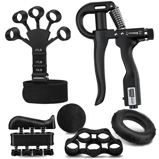 Elite Grip and Forearm Strengthening Tools Bundle (with 5-120 kg Hand Grip)