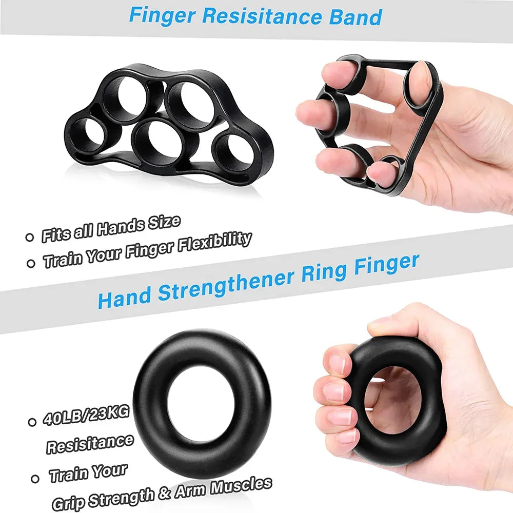 Elite Grip and Forearm Strengthening Tools Bundle (with 5-120 kg Hand Grip)