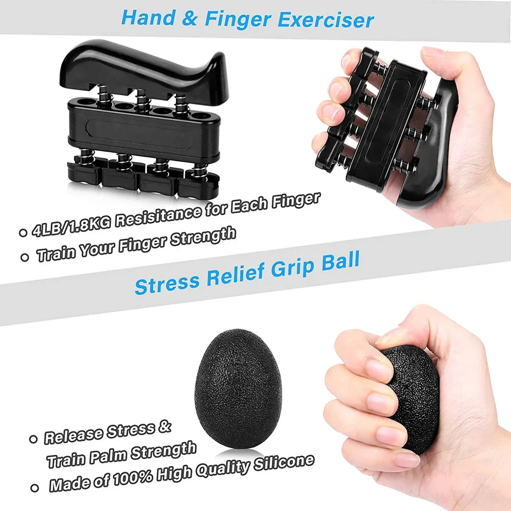 Elite Grip and Forearm Strengthening Tools Bundle (with 5-120 kg Hand Grip)